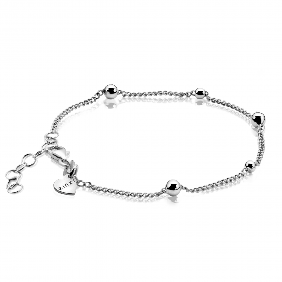 ZINZI ZIA987 ZILVEREN ARMBAND BALLETJES