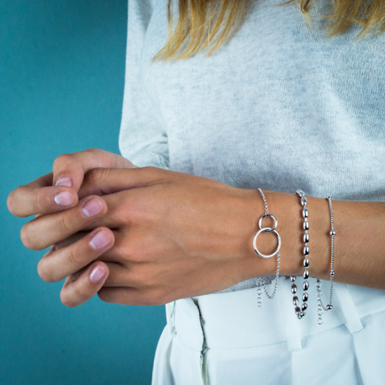 ZINZI ZIA987 ZILVEREN ARMBAND BALLETJES