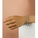 ZINZI ZIA1057-21 ZILVEREN ARMBAND POPCORN GERHODINEERD