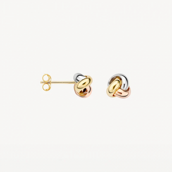 BLUSH 7157WYR TRICOLOR GOUDEN OORKNOPPEN BLUSH 7157WYR TRICOLOR GOUDEN OORKNOPPEN