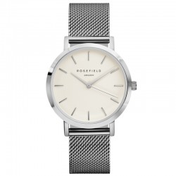 ROSEFIELD MWS-M40 DAMESHORLOGE STAAL THE MERCER WHITE-SILVER