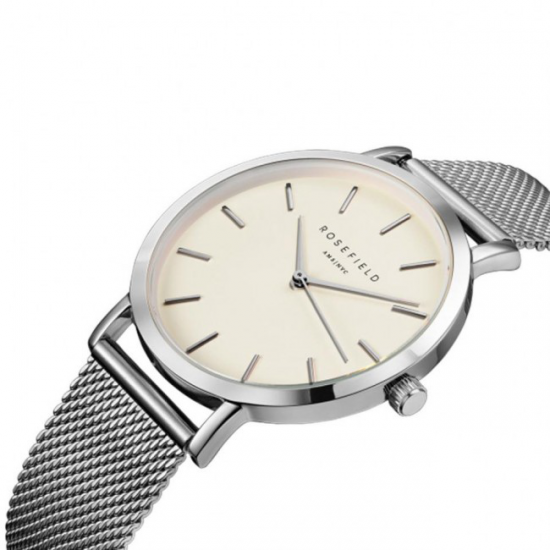 ROSEFIELD MWS-M40 DAMESHORLOGE STAAL THE MERCER WHITE-SILVER ROSEFIELD MWS-M40 DAMESHORLOGE STAAL THE MERCER WHITE-SILVER