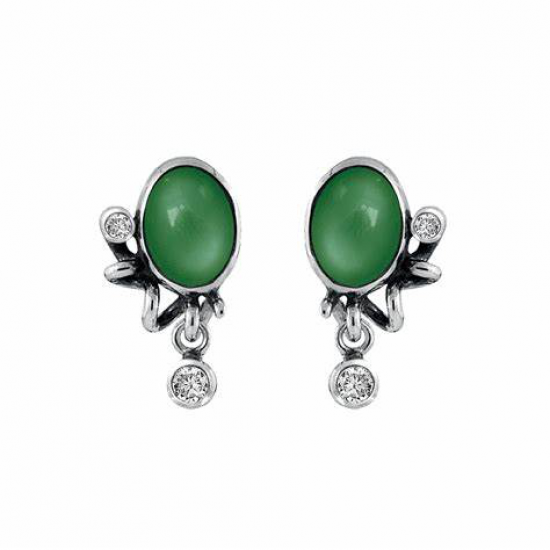 RABINOVICH 74105099 ZILVEREN OORKNOPPEN MET SERPENTIJN EN ZIRKONIA GLAMOROUS GREEN RABINOVICH 74105099 ZILVEREN OORKNOPPEN MET SERPENTIJN EN ZIRKONIA GLAMOROUS GREEN