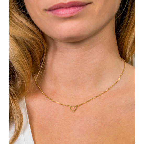 ZINZI ZIC1420G ZILVEREN COLLIER VERGULD HARTJE