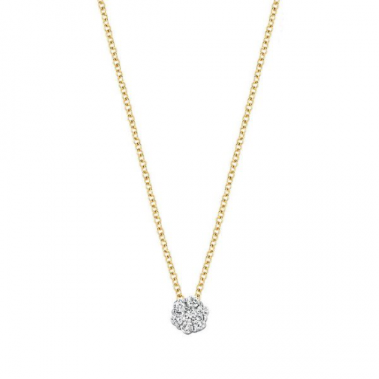 BLUSH 3602BDI GEELGOUDEN COLLIER MET HANGER DIAMANT 0.07CT.