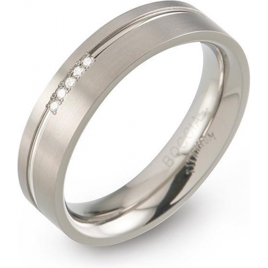 BOCCIA 0149-02 TITANIUM RING MET DIAMANT