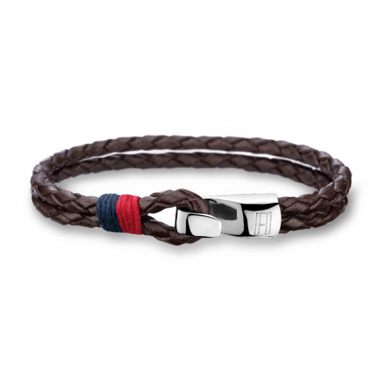 TOMMY HILFIGER JEWELS LEREN ARMBAND DOUBLE ROW BRACELET