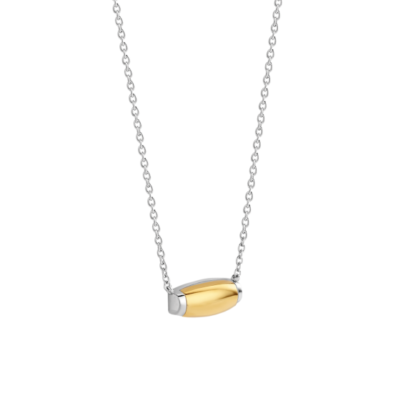 TI SENTO 3943ZY ZILVEREN COLLIER MET VERGULD HANGERTJE ZIRKONIA