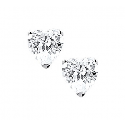 HUISCOLLECTIE 1010178 ZILVEREN OORKNOPPEN ZIRKONIA 6.0 MM.