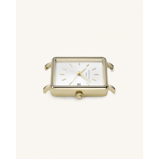 ROSEFIELD QVSGD-Q013 DAMESHORLOGE BICOLOR THE BOXY WHITE SUNRAY SILVER GOLD DUO ROSEFIELD QVSGD-Q013 DAMESHORLOGE BICOLOR THE BOXY WHITE SUNRAY SILVER GOLD DUO
