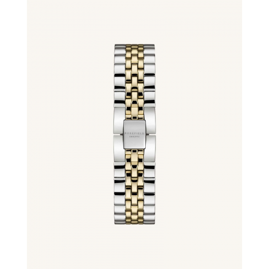 ROSEFIELD QVSGD-Q013 DAMESHORLOGE BICOLOR THE BOXY WHITE SUNRAY SILVER GOLD DUO ROSEFIELD QVSGD-Q013 DAMESHORLOGE BICOLOR THE BOXY WHITE SUNRAY SILVER GOLD DUO