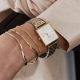 ROSEFIELD QVSGD-Q013 DAMESHORLOGE BICOLOR THE BOXY WHITE SUNRAY SILVER GOLD DUO ROSEFIELD QVSGD-Q013 DAMESHORLOGE BICOLOR THE BOXY WHITE SUNRAY SILVER GOLD DUO