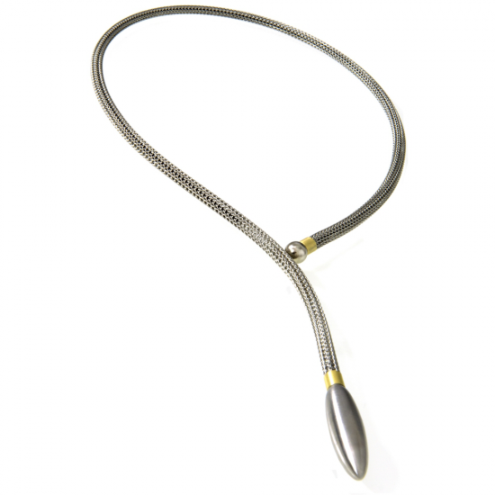 CHARIZZMA W580083692G49 STALEN COLLIER MET STAAL-VERGULDE MAGNEETSLUITING
