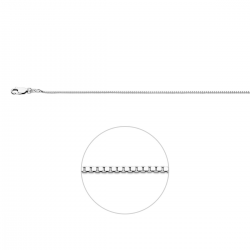 HUISCOLLECTIE 1306139 ZILVEREN COLLIER VENETIAANS 45 CM. GERHODINEERD