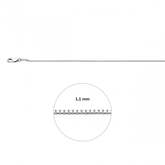 HUISCOLLECTIE 1306139 ZILVEREN COLLIER VENETIAANS 45 CM. GERHODINEERD
