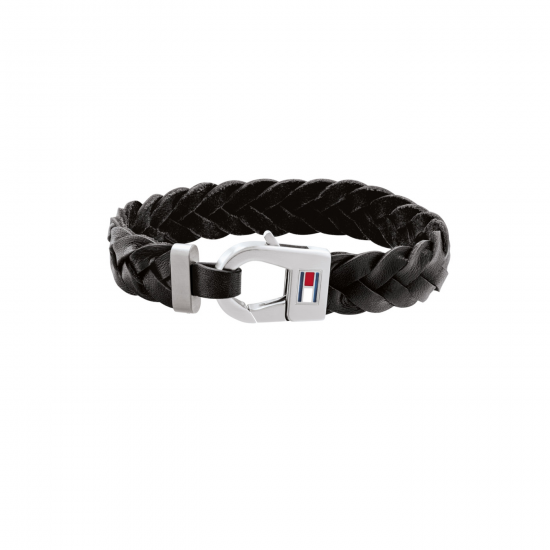 TOMMY HILFIGER JEWELS TJ2790157 LEREN ARMBAND HOOK BRAIDED