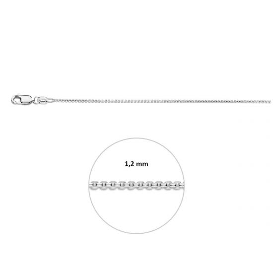 HUISCOLLECTIE 1018817 ZILVEREN COLLIER ROND VENETIAANS 45 CM