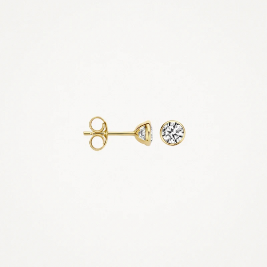 BLUSH 7257YZI GOUDEN OORKNOPPEN MET ZIRKONIA