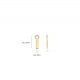 BLUSH 9056YGO GOUDEN OORRING AANHANGERS STAAFJE