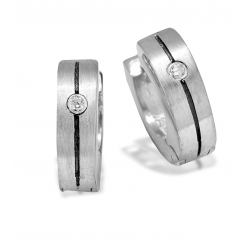 GALA DESIGN T0207 ZILVEREN OORRINGEN ZIRKONIA ACE CREOLS