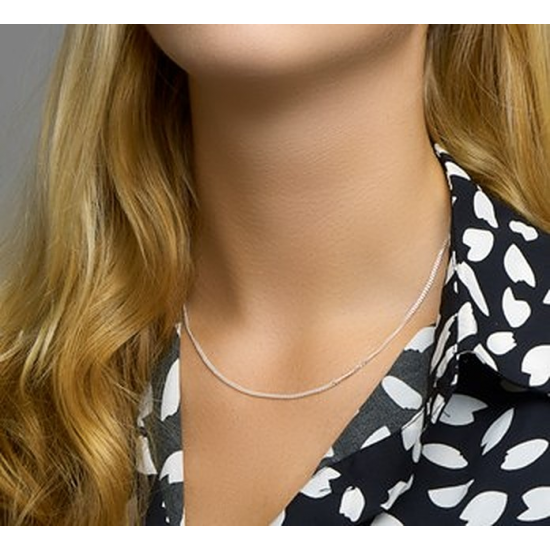 HUISCOLLECTIE 1002010 ZILVEREN COLLIER GOURMET 45 CM. HUISCOLLECTIE 1002010 ZILVEREN COLLIER GOURMET 45 CM.