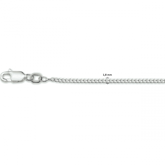 HUISCOLLECTIE 1002010 ZILVEREN COLLIER GOURMET 45 CM. HUISCOLLECTIE 1002010 ZILVEREN COLLIER GOURMET 45 CM.