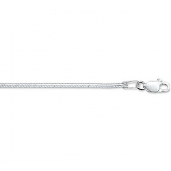 ZILVEREN SLANGCOLLIER ACHTZIJDIG 1.4 MM 42 CM.