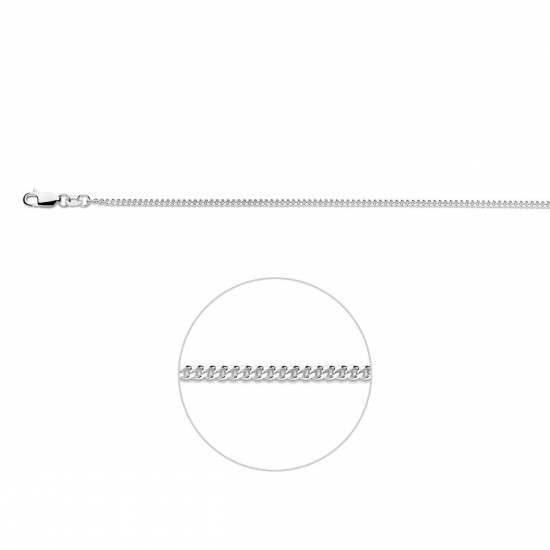 HUISCOLLECTIE 1005327 ZILVEREN COLLIER GOURMET 45 CM.