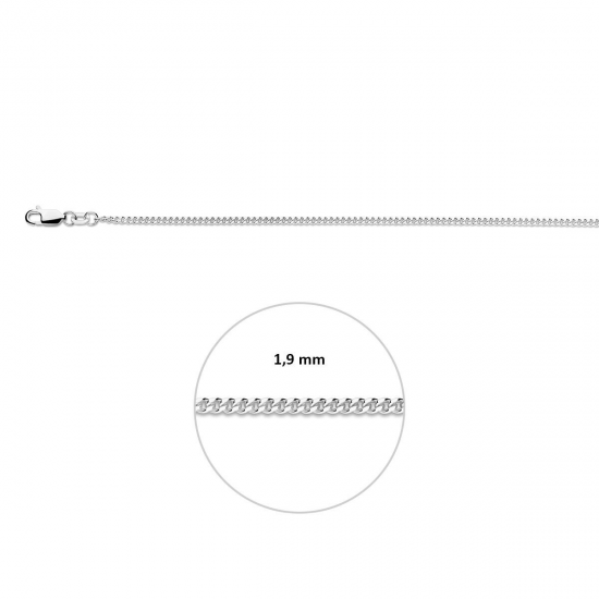 HUISCOLLECTIE 1005327 ZILVEREN COLLIER GOURMET 45 CM.