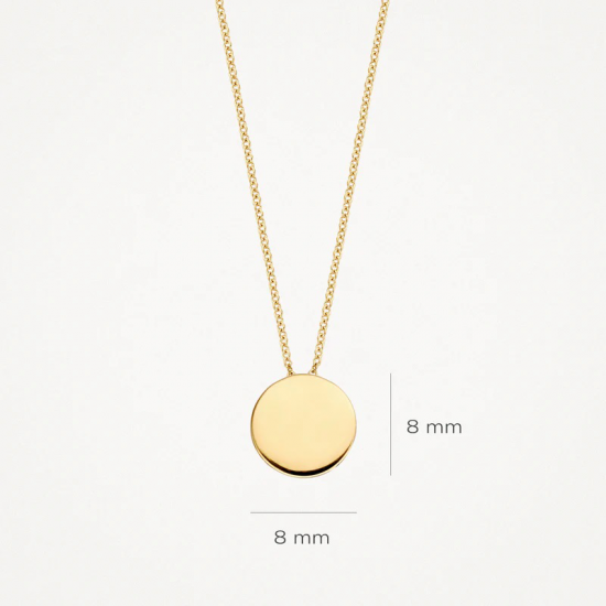 BLUSH 3088YGO GOUDEN COLLIER MET GEELGOUDEN PLAATJE ROND