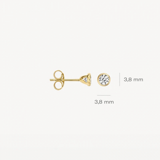 BLUSH 7256YZI GOUDEN OORKNOPPEN ZIRKONIA BLUSH 7256YZI GOUDEN OORKNOPPEN ZIRKONIA