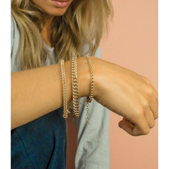 ZINZI ZIA1127G ZILVEREN VERGULDE ARMBAND BALLETJES ZINZI ZIA1127G ZILVEREN VERGULDE ARMBAND BALLETJES