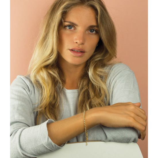 ZINZI ZIA1127G ZILVEREN VERGULDE ARMBAND BALLETJES ZINZI ZIA1127G ZILVEREN VERGULDE ARMBAND BALLETJES