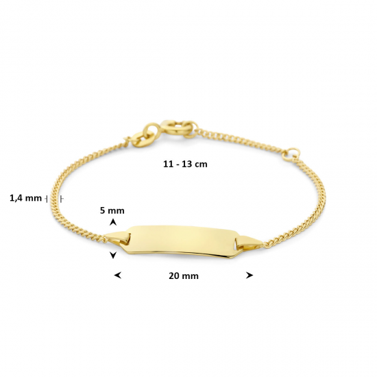 HUISCOLLECTIE 4012026 GOUDEN PLAATARMBANDJE