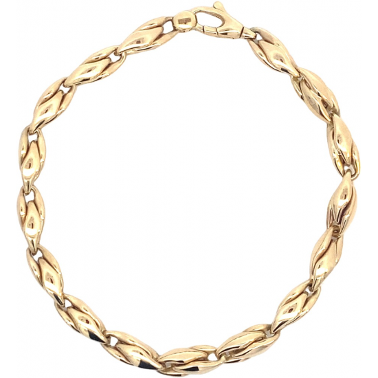 MONZARIO 895-A GEEL 14K. GEELGOUDEN ARMBAND FANTASIESCHAKEL