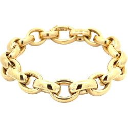 MONZARIO 881-A GEEL 14K. GEELGOUDEN ARMBAND FANTASIESCHAKEL