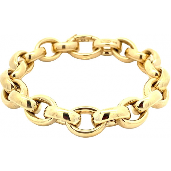 MONZARIO 881-A GEEL 14K. GEELGOUDEN ARMBAND FANTASIESCHAKEL