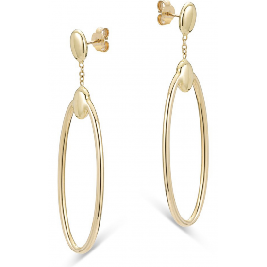 MONZARIO 1089-O GEEL 14K. GEELGOUDEN OORHANGERS