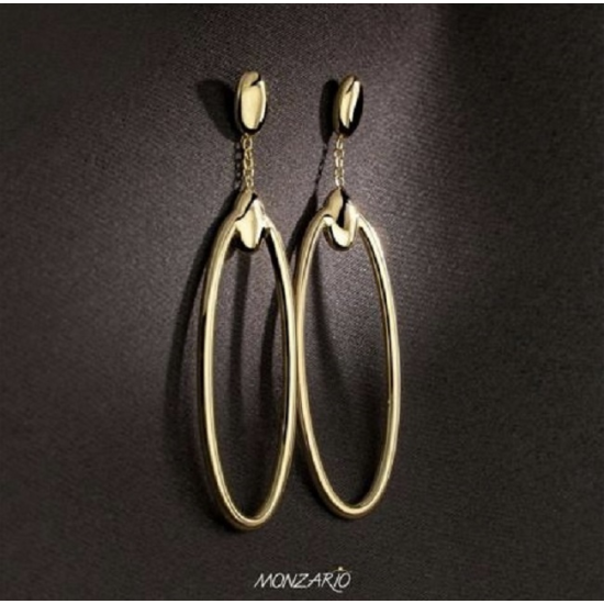 MONZARIO 1089-O GEEL 14K. GEELGOUDEN OORHANGERS