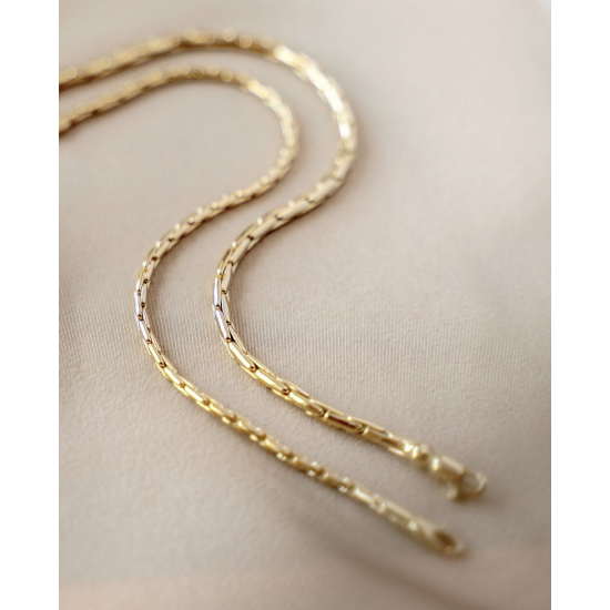 MONZARIO 1293-C GEEL 14K. GEELGOUDEN COLLIER FANTASIESCHAKEL MONZARIO 1293-C GEEL 14K. GEELGOUDEN COLLIER FANTASIESCHAKEL