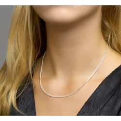 HUISCOLLECTIE 1002012 ZILVEREN COLLIER GOURMET 45 CM.