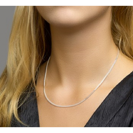 HUISCOLLECTIE 1002012 ZILVEREN COLLIER GOURMET 45 CM.