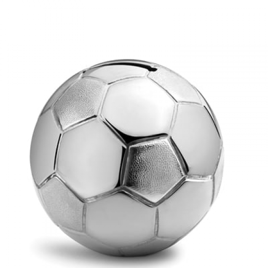 LUXURY GIFTS WG-08432 VERZILVERDE SPAARPOT VOETBAL