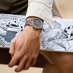 DANISH DESIGN IQ23Q1290 HERENHORLOGE STAAL CHRONOGRAAF KOLTUR CHRONO II