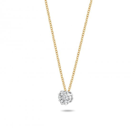 BLUSH 3603BDI GOUDEN COLLIER MET HANGER BICOLOR DIAMANT 0.15 CT.