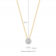 BLUSH 3603BDI GOUDEN COLLIER MET HANGER BICOLOR DIAMANT 0.15 CT.