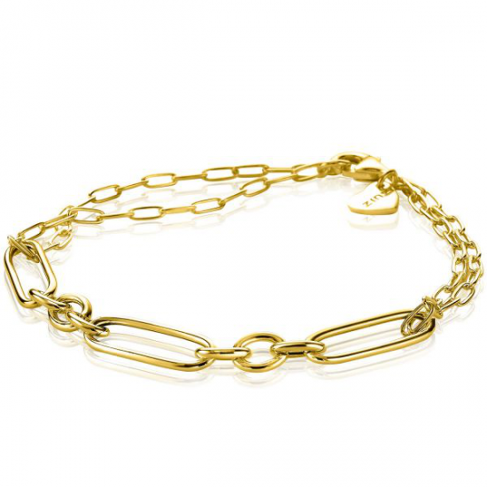 ZINZI ZIA1991G ZILVEREN ARMBAND VERGULD OVALE SCHAKEL ZINZI ZIA1991G ZILVEREN ARMBAND VERGULD OVALE SCHAKEL