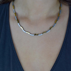 BOCCIA 0844-02 VERGULD TITANIUM COLLIER BICOLOR