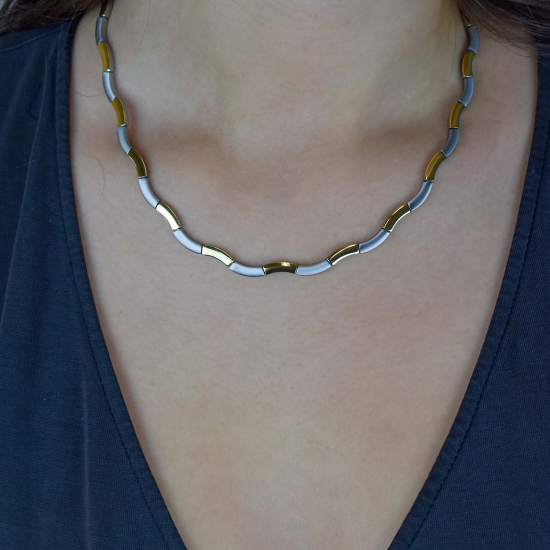 BOCCIA 0844-02 VERGULD TITANIUM COLLIER BICOLOR BOCCIA 0844-02 VERGULD TITANIUM COLLIER BICOLOR
