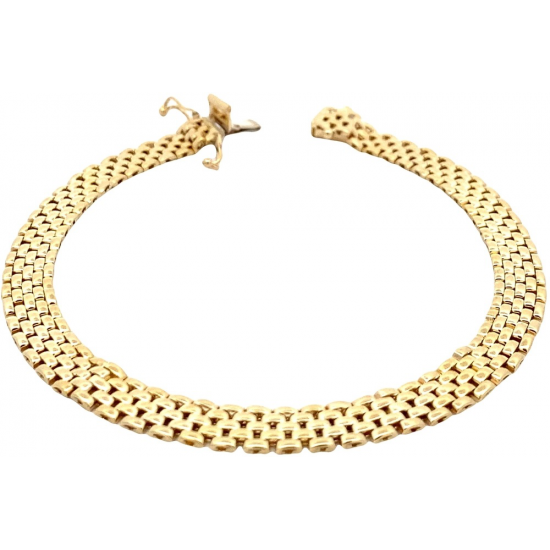 MONZARIO 1344-A GEEL 14K. GEELGOUDEN ARMBAND PANTERA SCHAKEL